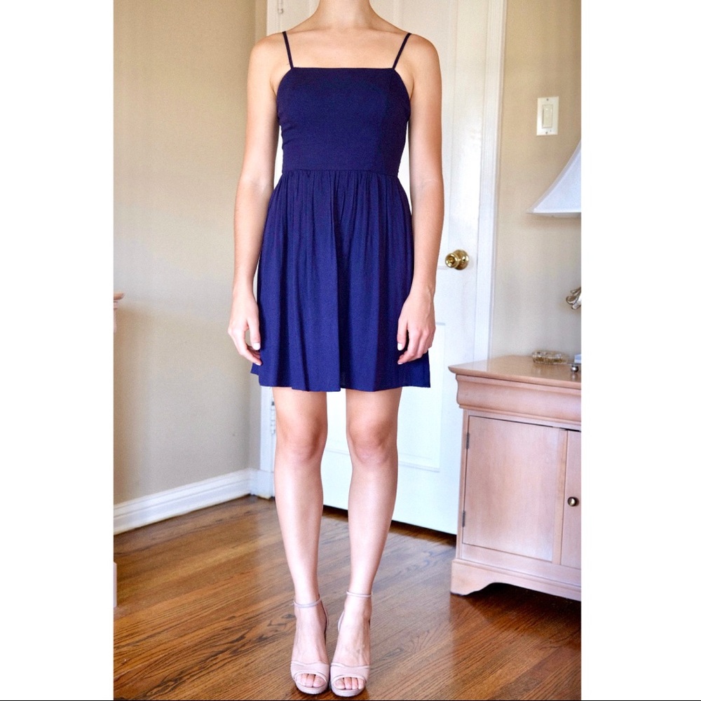 Navy Blue Mini Dress